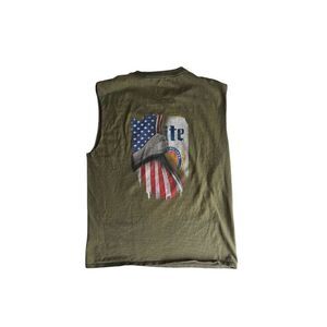 skull + beer graphic sleeveless shirt